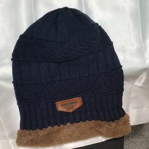 Song Ting  cable knit hat with faux fur trim adult size